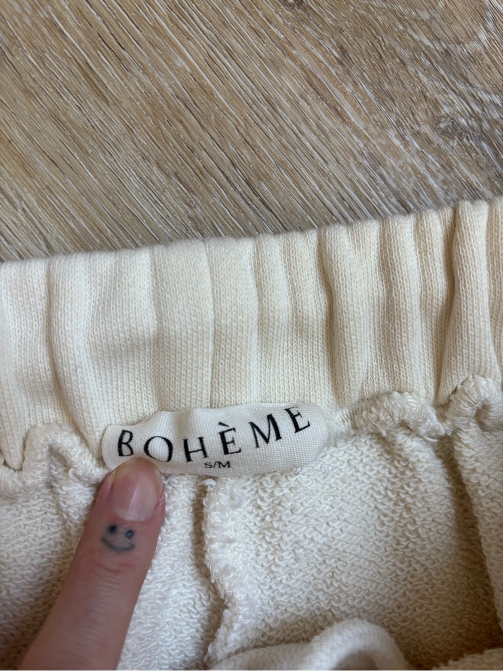 Boheme Barrel Sweat Pants in Cream size S 100% cotton - Picture 6 of 7